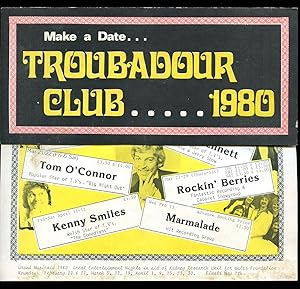 Seller image for List of Acts Performing throughout the Season: Souvenir Theatre Programme Performed at Troubadour Club, Rover Way, Cardiff, South Glamorgan for sale by Little Stour Books PBFA Member