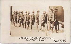 COMPANY G, 18TH PENNSYLVANIA INFANTRY: PAY DAY AT CAMP STEWART, EL PASO, TEXAS, AUG. 23, 1916