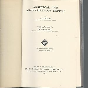 Seller image for Arsenical and Argentiferous Copper (American Chemical Society Monograph Series) for sale by Dorley House Books, Inc.