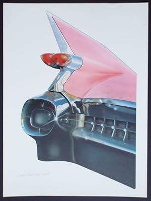 Bild des Verkufers fr 59 Cadillac (Cleworth, Signed & Numbered Limited Edition Lithograph Print) zum Verkauf von Harropian Books,  IOBA