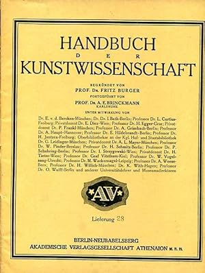 aus der Reihe: "Handbuch der Kunstwissenschaft", 12 Lieferungen, Nr. 1, 9, 11, 12, 14 15, 19, 22,...