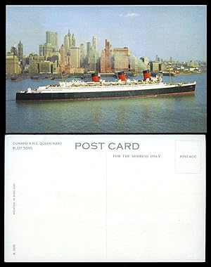 Seller image for Cunard R. M. S. Queen Mary Colour Photograph Postcard [Post Card] Sailing into New York for sale by Little Stour Books PBFA Member