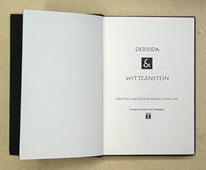 Bild des Verkufers fr [Jacques] Derrida and [Ludwig] Wittgenstein. zum Verkauf von antiquariat peter petrej - Bibliopolium AG