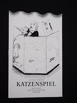 Bild des Verkufers fr Programmheft 6 Deutsches Nationaltheater Weimar 1974/75. KATZENSPIEL von Istvan rkeny. Insz.: Barbara Abend, Bhnenbild: Franz Havemann, Kostme: Elke Hersmann. Mit Hildegard Dorow, Linde Sommer, Barbara Lotzmann, Regina de Reese, Eckart von der Trenck, Marianne Epheser, Sylvia Kuziemski, Hans Radloff, Ernst Schmidt zum Verkauf von Fast alles Theater! Antiquariat fr die darstellenden Knste