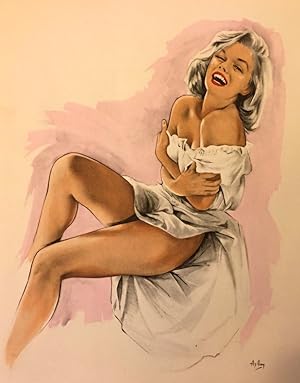 Imagen del vendedor de Aslan - Pin Up / Lithographie " Marilyn Monroe ". a la venta por Librairie Victor Sevilla