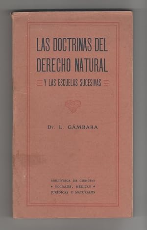 Seller image for El derecho natural. Su doctrina y las escuelas posteriores for sale by Librera El Crabo