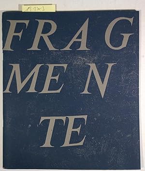 Image du vendeur pour Fragmente - Sporadicum zur Sache Ende '90 (IV) mis en vente par Antiquariat Trger