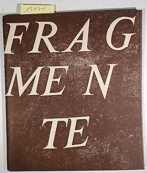 Image du vendeur pour Fragmente - Sporadicum zur Sache Mitte '91/92 (V) mis en vente par Antiquariat Trger