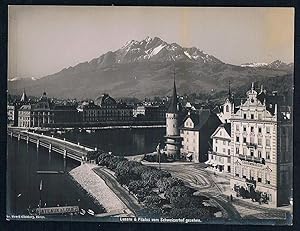 Luzern Pilatus Hotel Wehrli Original Foto photo vintage