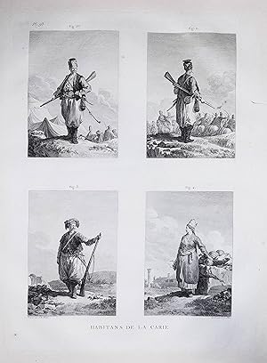 Seller image for "Habitants de la Carie" - Caria Anatolia Turkey Trkei costumes Trachten for sale by Antiquariat Steffen Vlkel GmbH