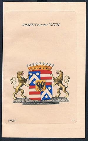 Bild des Verkufers fr Grafen van der Nath Wappen Genealogie Heraldik coat of arms zum Verkauf von Antiquariat Steffen Vlkel GmbH