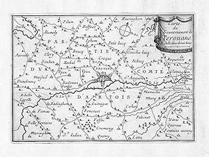 Bild des Verkufers fr Carte du Gouvernement de Terouane" - Therouanne Mametz Helfaut Dohem Pas-de-Calais map Karte gravure zum Verkauf von Antiquariat Steffen Vlkel GmbH