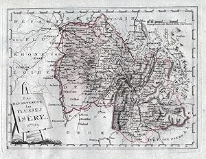 Image du vendeur pour Das Department des Flusses Isere. Nr. 759" - Isere Grenoble Lyon carte Reilly carte gravure estampe map mis en vente par Antiquariat Steffen Vlkel GmbH