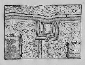 Bild des Verkufers fr Plan du Fort de Henuin" - Audruicq Ouderwijk Fort Hennuin Pas-de-Calais Hauts-de-France gravure zum Verkauf von Antiquariat Steffen Vlkel GmbH