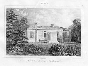 Image du vendeur pour Haliburton County Haus house Ontario Canada America engraving mis en vente par Antiquariat Steffen Vlkel GmbH