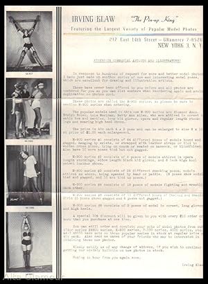 Imagen del vendedor de IRVING KLAW BULLETIN - (M-900 series); Featuring the Largest Variety of Popular Model Photos a la venta por Alta-Glamour Inc.