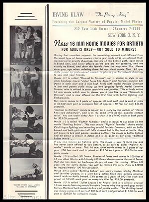 IRVING KLAW BULLETIN - New 16mm Home Movies for Artists; Featuring the Largest Variety of Popular...