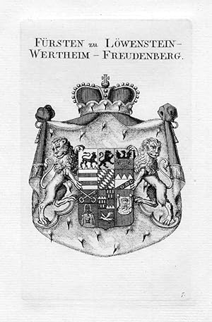 Adelstitel Wappen -IN Adelsdiplom★ von LÖWENSTEIN Schloss ★ FÜRST Urkunde 