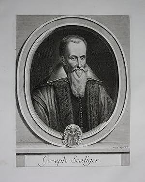 Seller image for Joseph Justus Scaliger Gelehrter Frankreich France Kuperstich Portrait for sale by Antiquariat Steffen Vlkel GmbH