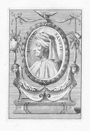 Bild des Verkufers fr Agostino di Giovanni Italia Kupferstich Portrait engraving zum Verkauf von Antiquariat Steffen Vlkel GmbH