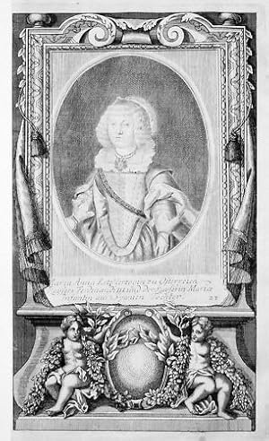 Bild des Verkufers fr Maria Anna v. sterreich Portrait engraving gravure zum Verkauf von Antiquariat Steffen Vlkel GmbH