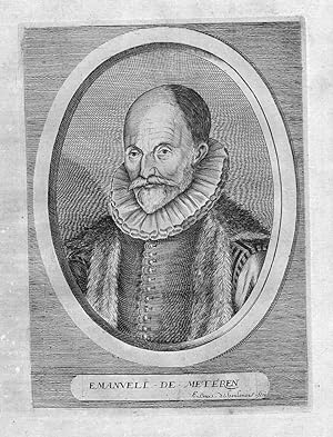 Seller image for Emanueli de Meteren" - Emanuel van Meteren (1535 - 1612) historian London Portrait gravure for sale by Antiquariat Steffen Vlkel GmbH