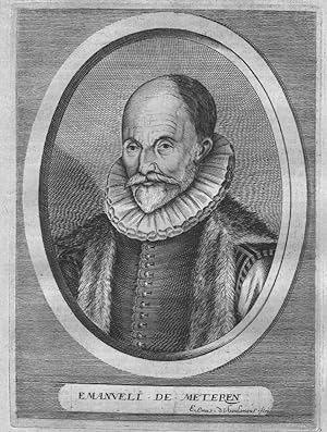 Seller image for "Emanueli de Meteren" - Emanuel van Meteren (1535- 1612) historian Antwerpen London Portrait gravure for sale by Antiquariat Steffen Vlkel GmbH
