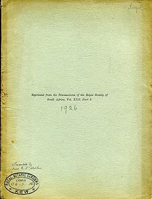 Bild des Verk�ufers f�r New and Noteworthy South African Charophyta - I [reprint from the Transactions of the Royal Society of South Africa] zum Verkauf von Pendleburys - the bookshop in the hills