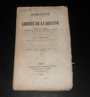 Image du vendeur pour Publicit et libert de la dfense mis en vente par Librairie du Bassin