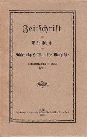 für Schleswig-Holsteinische Geschichte, 56.Band, 1.Heft. Mit vielen, teils farbigen Tafeln.