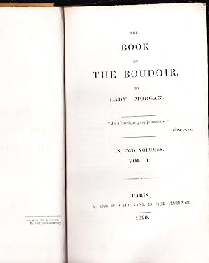 Seller image for The Book of the Boudoir. By Lady Morgan. In Two Volumes for sale by Quercus Rare Books