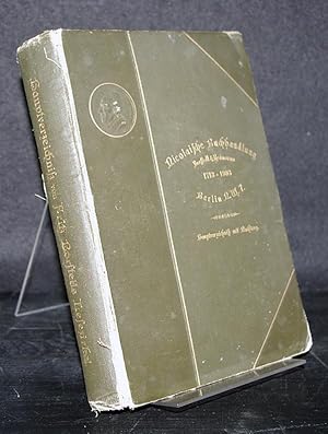 Hauptverzeichnis von Fritz Borstells Lesezirkel. Nicolaische Buchhandlung Borstell & Reimarus 171...