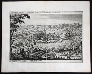 Bild des Verkufers fr Belegering der Stadt Cazal en hoese door de K in Vranckryck ontset wiert 1630" - Casale Monferrato Italia Italy Italien zum Verkauf von Antiquariat Steffen Vlkel GmbH