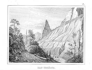 Gesäuse Nationalpark Steiermark Original engraving