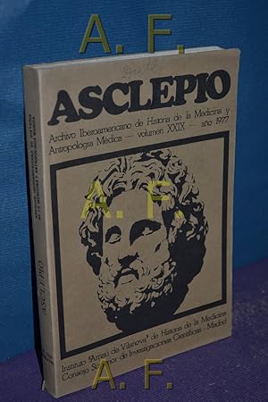 Imagen del vendedor de Asclepio / Archivo iberoamericano de Historia de la Medicina y Antropologia Medica / Vol. XXIX - ano 1977 a la venta por Antiquarische Fundgrube e.U.