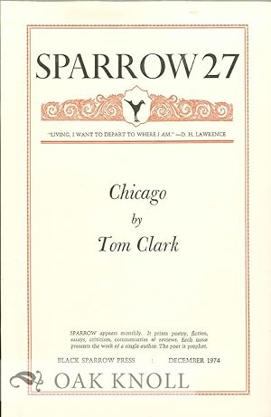 Imagen del vendedor de CHICAGO. SPARROW 27 a la venta por Oak Knoll Books, ABAA, ILAB