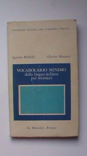 Seller image for Vocabulario mnimo della lingua italiana per stranieri for sale by Libros Ambig