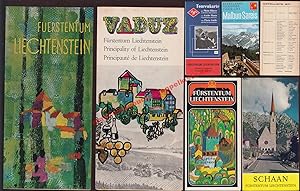 Konvolut Tourist-Informationen über Lichtenstein,Vaduz,Schaan .inkl.Hotelliste mit Preisen (1971)