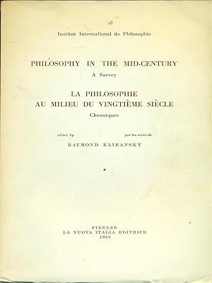 Bild des Verkufers fr Philosophy in the mid-century - La philosophie au milieu du vingtieme siecle I zum Verkauf von Librodifaccia