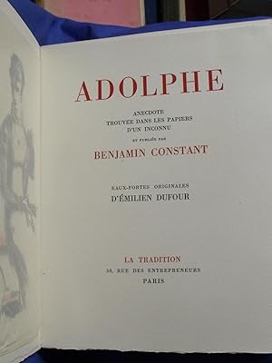 Adolphe, Anecdote trouvée dans les papiers d'un inconnu