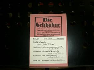 Bild des Verkufers fr Die Weltbhne - 12. Jg. - Heft 25 - 19. Juni 1957 zum Verkauf von Antiquariat im Kaiserviertel | Wimbauer Buchversand