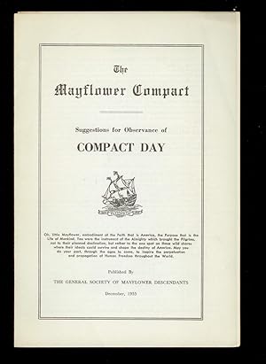 Bild des Verkufers fr The Mayflower Compact: Suggestions For Observance Of Compact Day zum Verkauf von Ramblin Rose Books