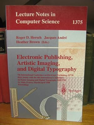 Bild des Verkufers fr Electronic Publishing, Artistic Imaging, and Digital Typography (Lecture Notes in Computer Science 1375) zum Verkauf von PsychoBabel & Skoob Books