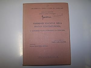 Seller image for ESPERIENZE EDUCATIVE NELLA SPAGNA CONTEMPORANEA" IL MOVIMIENTO POLITICO-PEDAGOGICO IN CATALOGNA." for sale by Costa LLibreter