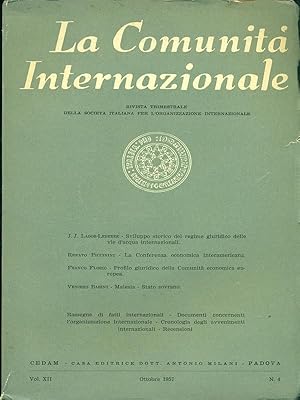 La comunita' internazionale n. 4 - ottobre 1957