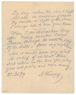 Bild des Verkufers fr Autograph Quotation signed ("A. Krupp"). zum Verkauf von Antiquariat INLIBRIS Gilhofer Nfg. GmbH