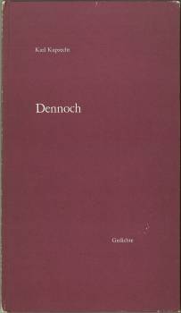 Seller image for Dennoch. Gedichte. for sale by Antiquariat Weinek