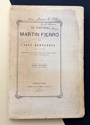 El Gaucho Martín Fierro. Facsímil