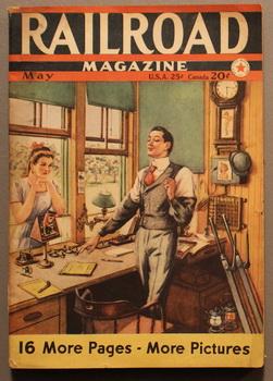 Imagen del vendedor de RAILROAD Magazine (Pulp) - May, 1942. >> Lightning Slinger Cover / Cincinnati Southern Memories / North America's First Railway (Niagra Escarpment New York state border of Canada) / DT&I Roster; D&RG; Southern Pacific; Northern Pacific; Oregon Central a la venta por Comic World