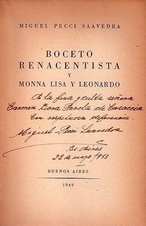 BOCETO RENACENTISTA. MONNA LISA Y LEONARDO [Firmado / Signed]